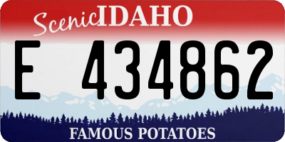 ID license plate E434862