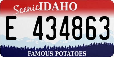 ID license plate E434863