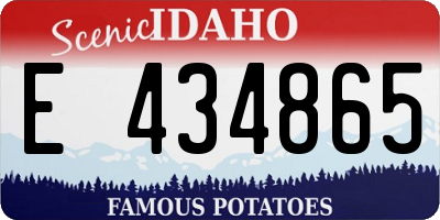 ID license plate E434865