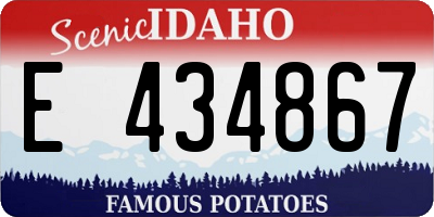 ID license plate E434867