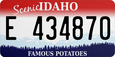 ID license plate E434870