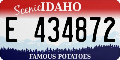 ID license plate E434872