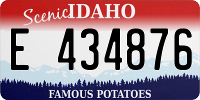 ID license plate E434876