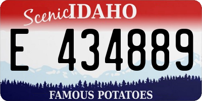 ID license plate E434889