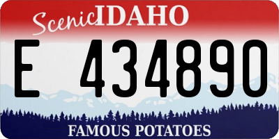 ID license plate E434890
