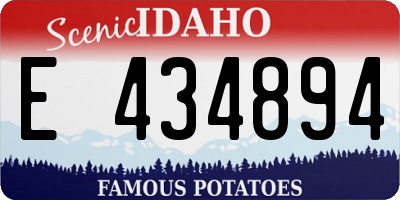 ID license plate E434894