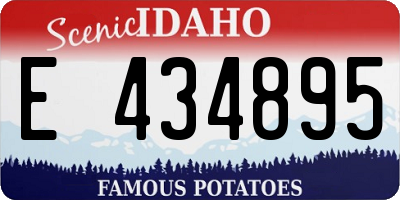 ID license plate E434895