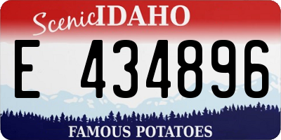 ID license plate E434896