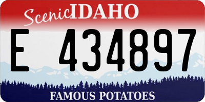 ID license plate E434897