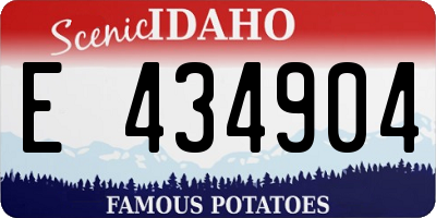 ID license plate E434904