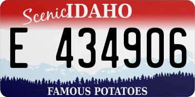 ID license plate E434906