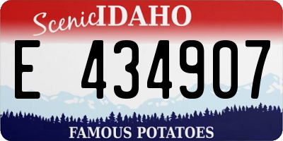 ID license plate E434907