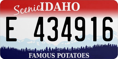 ID license plate E434916