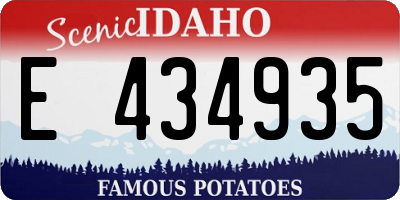 ID license plate E434935