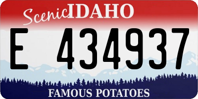 ID license plate E434937