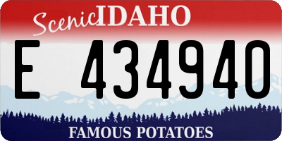 ID license plate E434940