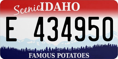 ID license plate E434950