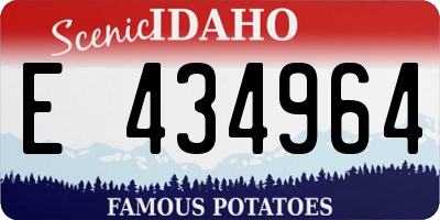 ID license plate E434964