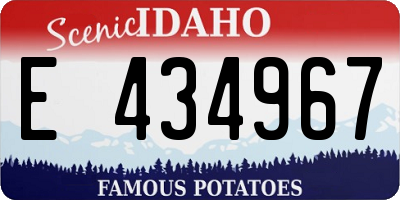 ID license plate E434967