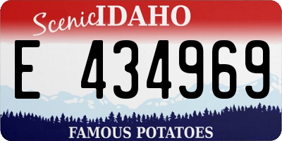 ID license plate E434969