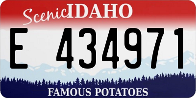 ID license plate E434971