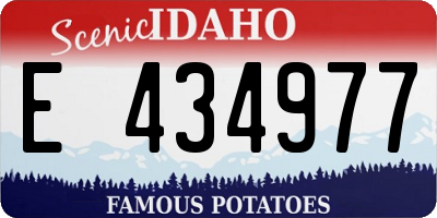 ID license plate E434977