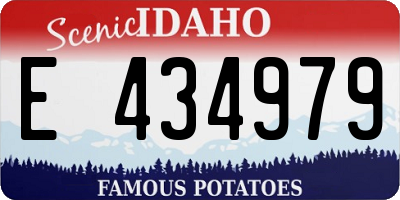 ID license plate E434979