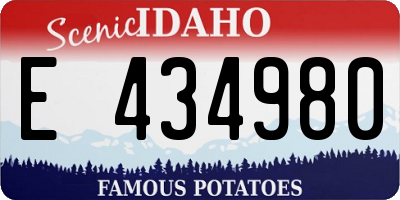 ID license plate E434980
