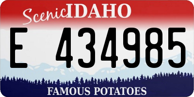 ID license plate E434985