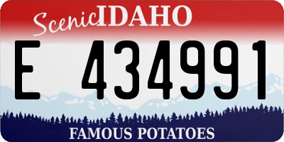 ID license plate E434991