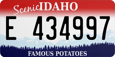 ID license plate E434997