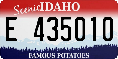 ID license plate E435010