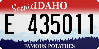 ID license plate E435011