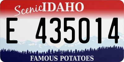 ID license plate E435014