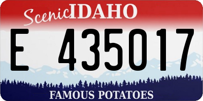 ID license plate E435017