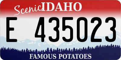 ID license plate E435023
