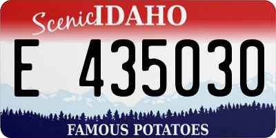 ID license plate E435030
