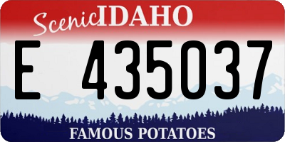 ID license plate E435037