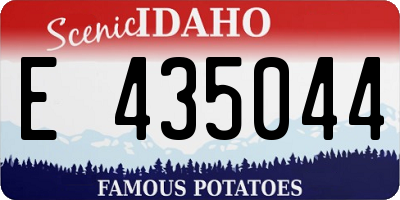 ID license plate E435044