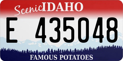 ID license plate E435048