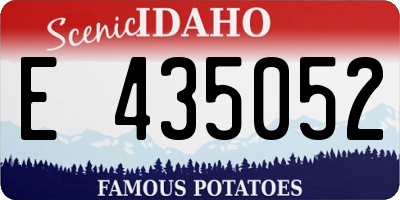 ID license plate E435052