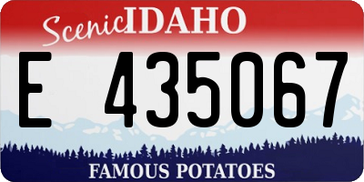 ID license plate E435067