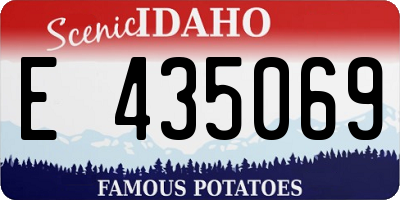 ID license plate E435069