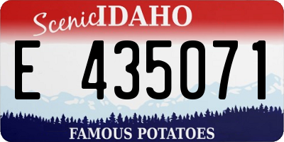 ID license plate E435071