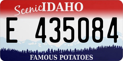 ID license plate E435084