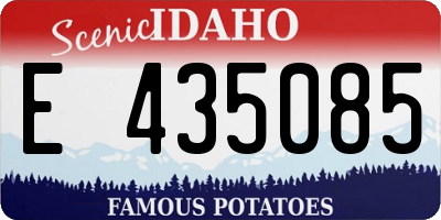 ID license plate E435085
