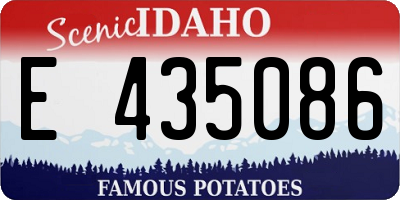 ID license plate E435086
