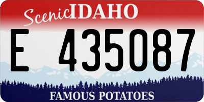 ID license plate E435087