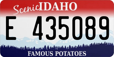 ID license plate E435089