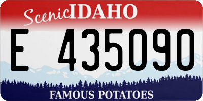 ID license plate E435090